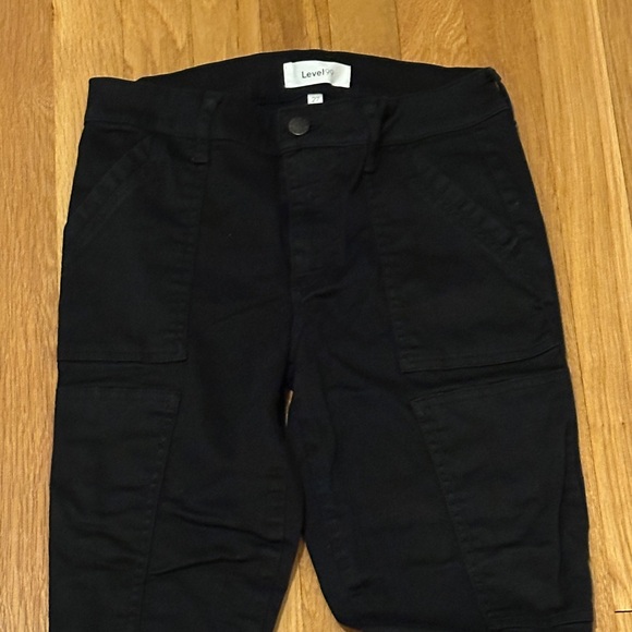 Level 99 Black Cargo Pants with Zipper - Picture 2 of 2